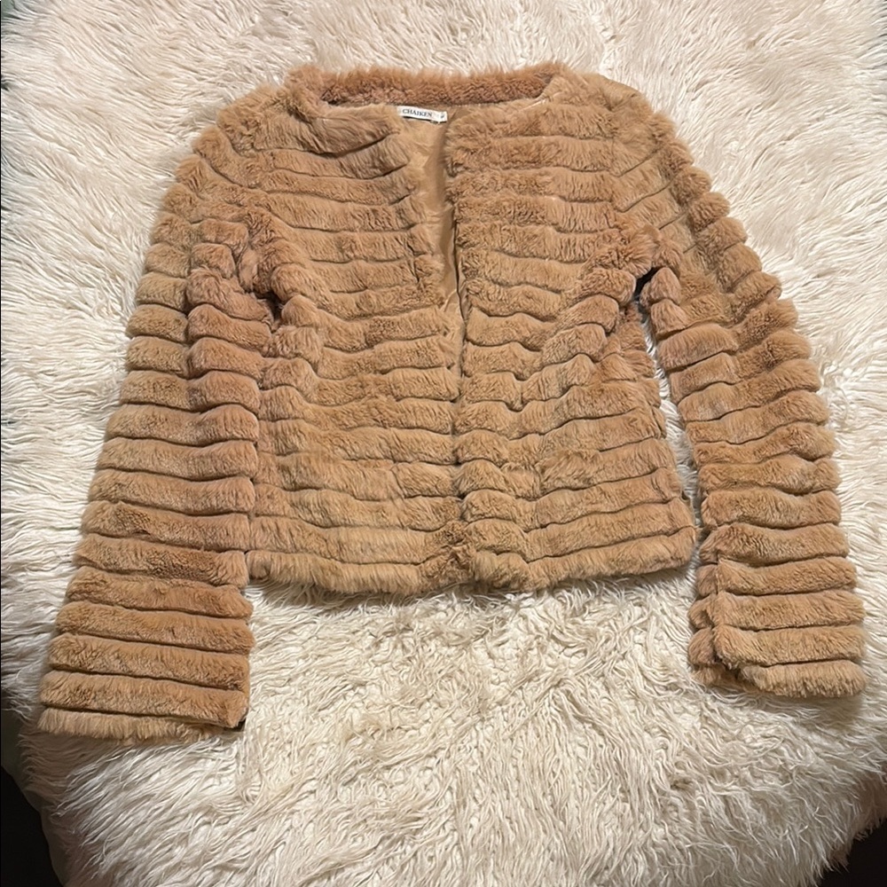 Tan faux fur jacket